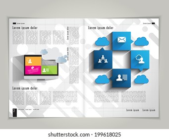 Magazine layout. Vector 