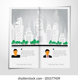Magazine layout. Vector 