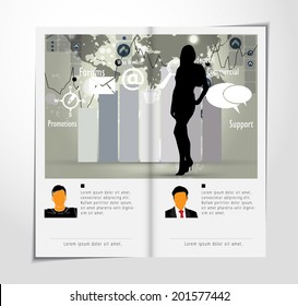 Magazine layout. Vector 