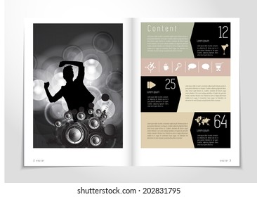 Magazine layout. Vector 