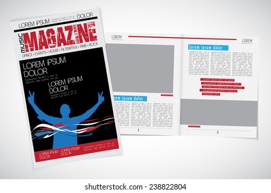 Magazine layout. Vector 