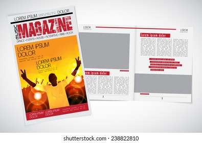 Magazine layout. Vector 