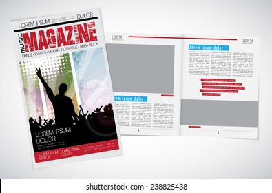 Magazine layout. Vector 