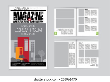 Magazine layout. Vector 