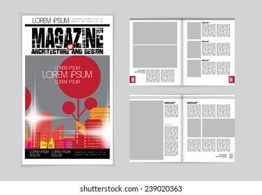 Magazine layout. Vector 