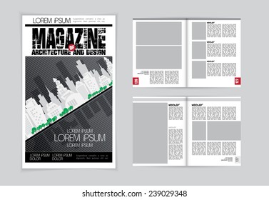 Magazine layout. Vector 