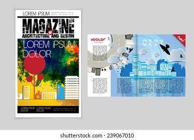 Magazine layout. Vector 