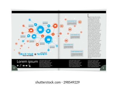 Magazine layout. Vector 