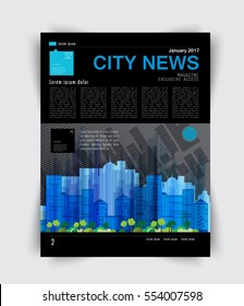 Magazine layout. Vector 