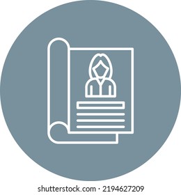 Magazine line circle icon vector image. Can also be used for web apps, mobile apps and print media.