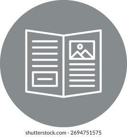 Estilo de Círculo de Cor da Linha de Revista