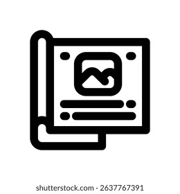 magazine line icon. Clean and minimalist vector icon for websites, mobile apps, presentations, and logos. Fully scalable and customizable for any project.