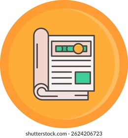 Magazine Line vector Icon Design