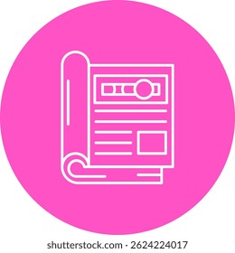 Magazine Line vector Icon Design