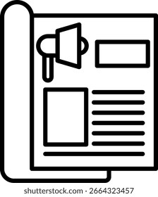 Línea de revista Vector Icon Design