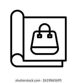 Magazine Line Vector Illustration Isolated On White Background.