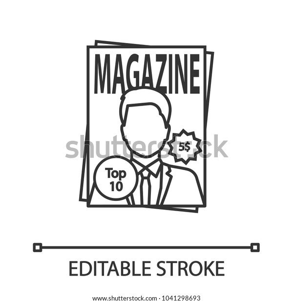 Magazine Linear Icon Thin Line Illustration Stock Vector (Royalty Free ...