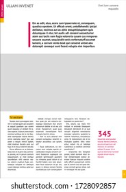 magazine mockup, annual report mockup with pink headers