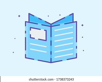 Magazine or newspaper flat vector, communication illustration design. Design for banner, logo, presentation, infographic etc.