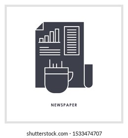 
Magazine page icon in flat style. News vector illustration on white isolated background. Brochure business concept.