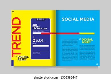 Magazine and Presentation Layout Design Template for Digital Business and Marketing