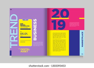 Magazine and Presentation Layout Design Template for Digital Business and Marketing