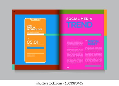 Magazine and Presentation Layout Design Template for Digital Business and Marketing