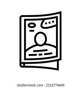 magazine press line icon vector. magazine press sign. isolated contour symbol black illustration