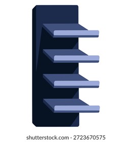 Diseño de Plantilla de Ilustración vectorial de color plano del folleto del libro del estante de la revista
