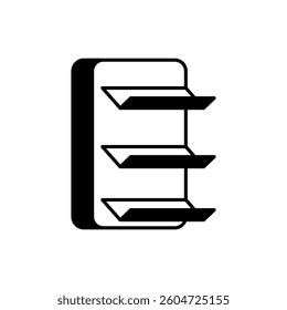 Magazine Rack vector icon stock illustration
