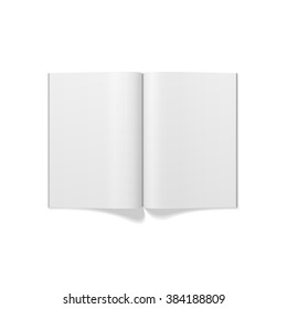 Magazine realistic blank Mockup over white