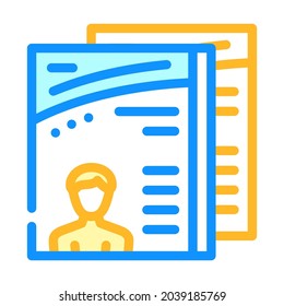 magazine selling department color icon vector. magazine selling department sign. isolated symbol illustration