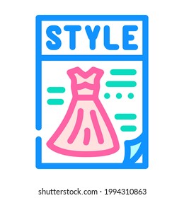 magazine style color icon vector. magazine style sign. isolated symbol illustration