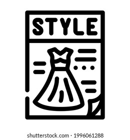 magazine style line icon vector. magazine style sign. isolated contour symbol black illustration