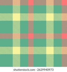 Magazine tartan textile plaid, girly texture check vector. International pattern seamless background fabric in mint and yellow colors palette.