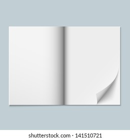 Magazine template with blank pages. Vector eps10