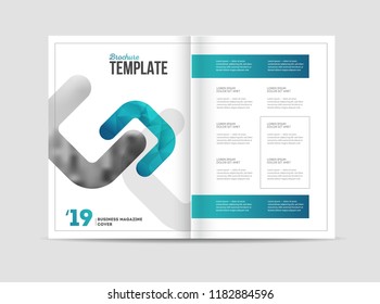 Magazine template with two pages 