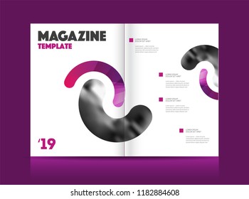 Magazine template with two pages 