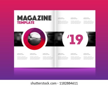 Magazine template with two pages 