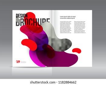 Magazine template with two pages 