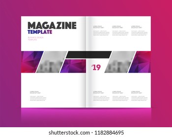 Magazine template with two pages 