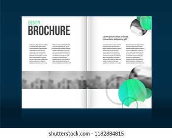 Magazine template with two pages 