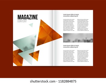 Magazine template with two pages 