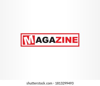Plantilla de diseño de iconos de texto de la revista