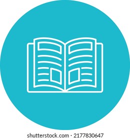 Icono vector de revista. Se puede usar para imprimir, móviles y aplicaciones web.