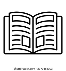 Magazine vector icon. Can be used for printing, mobile and web applications.