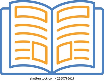 Magazine vector icon. Can be used for printing, mobile and web applications.