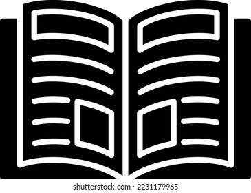 Icono vector de revista. Se puede usar para imprimir, móviles y aplicaciones web.