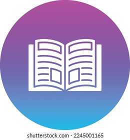 Magazine vector icon. Can be used for printing, mobile and web applications.