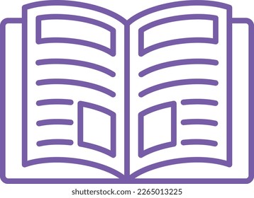 Magazine vector icon. Can be used for printing, mobile and web applications.